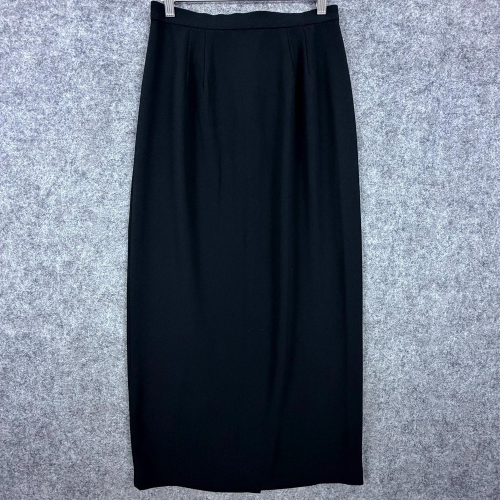Vintage Amanda Smith Pencil Skirt‎ Womens 10 Black Office Neutral Business